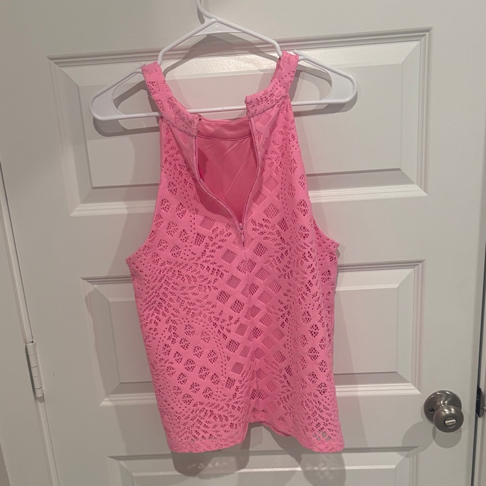 Lilly Pulitzer Pink Lace Halter Tank - Picture 4 of 4